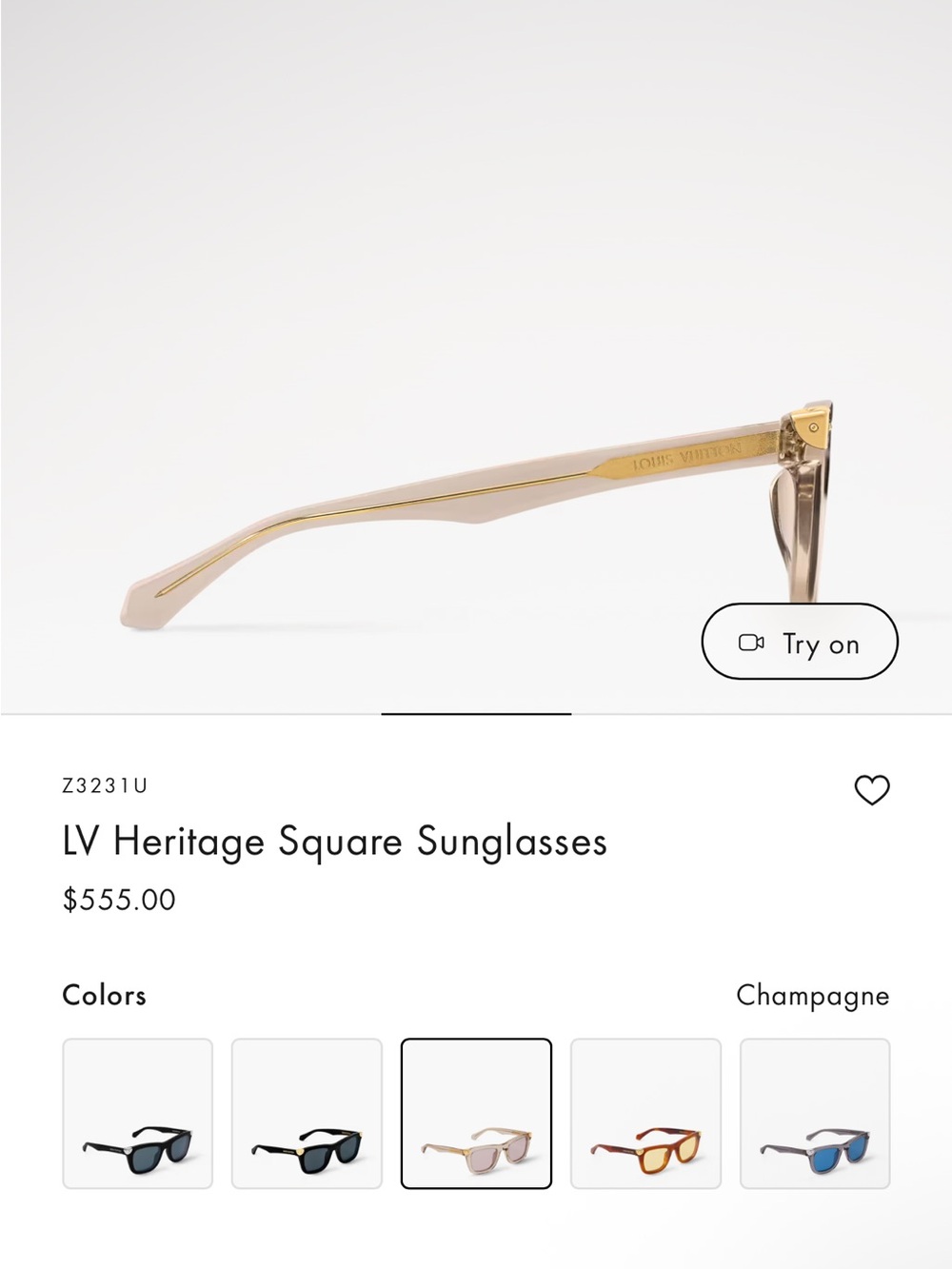 LV Heritage Square Sunglasses - Picture 4 of 12